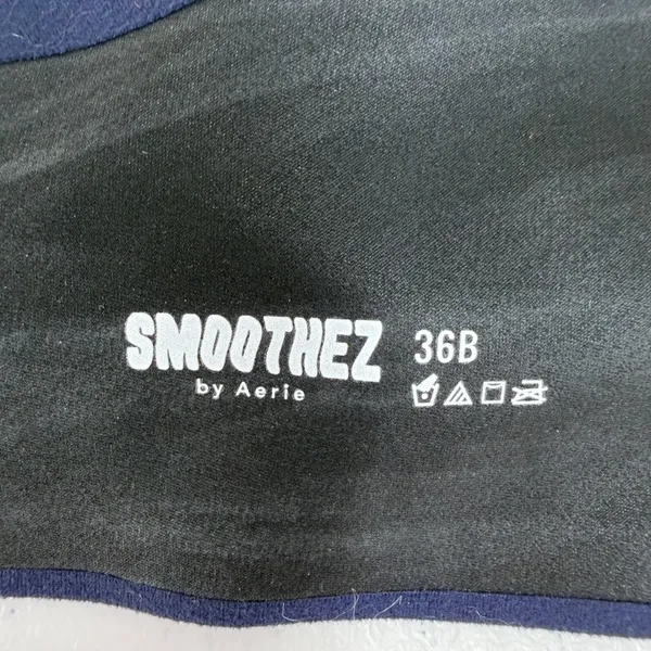 Aerie 36B Smoothez Bandeau Bra Navy Blue Wireless Removable Straps Seamless - Image 12