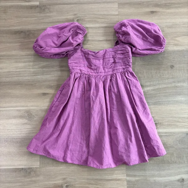 Abercrombie & Fitch Emerson Linen Blend Dress Women Size Small Petite - Image 2