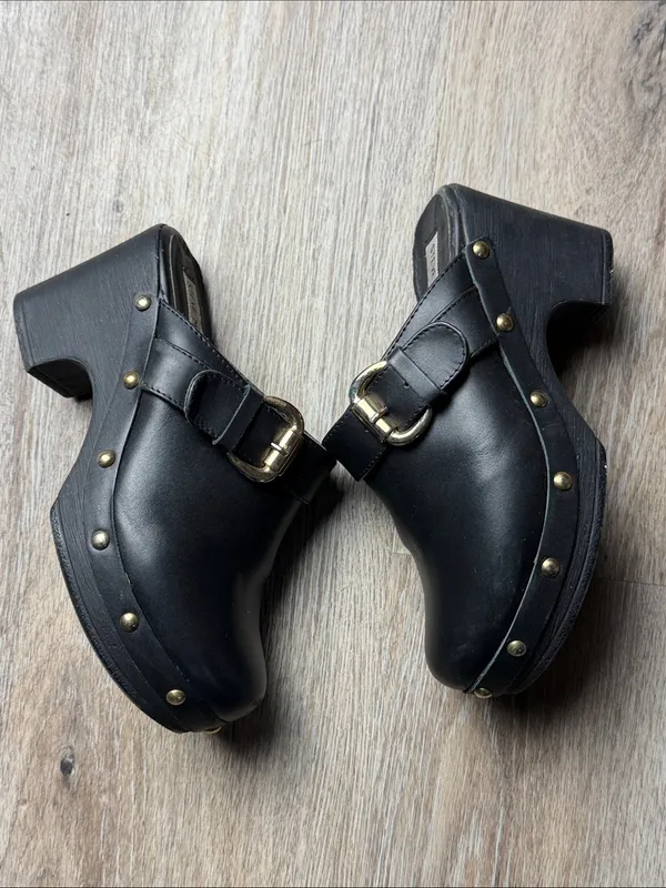 Steve Madden Leather Studded Platform Clogs – Women’s Size 6M - Image 6