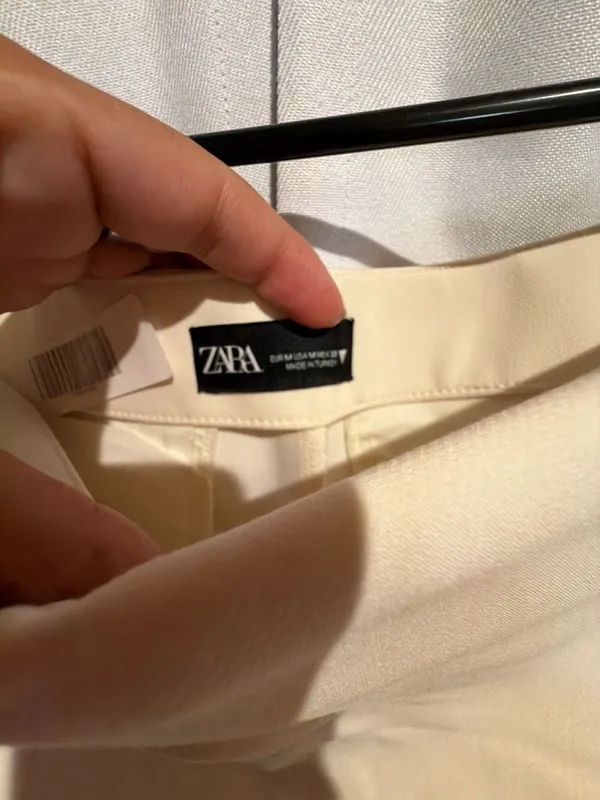 Zara Asymmetrical Wrap Skort White Size M - Image 3