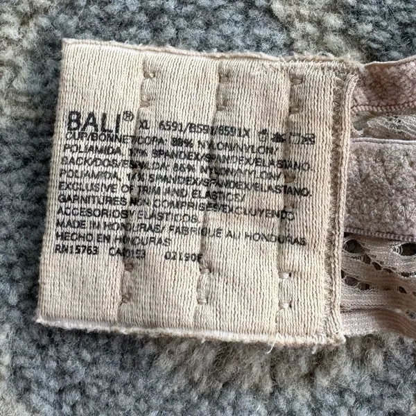 Bali Wireless Lace ComfortFlex Fit Bralette Bra Beige XL - Image 3