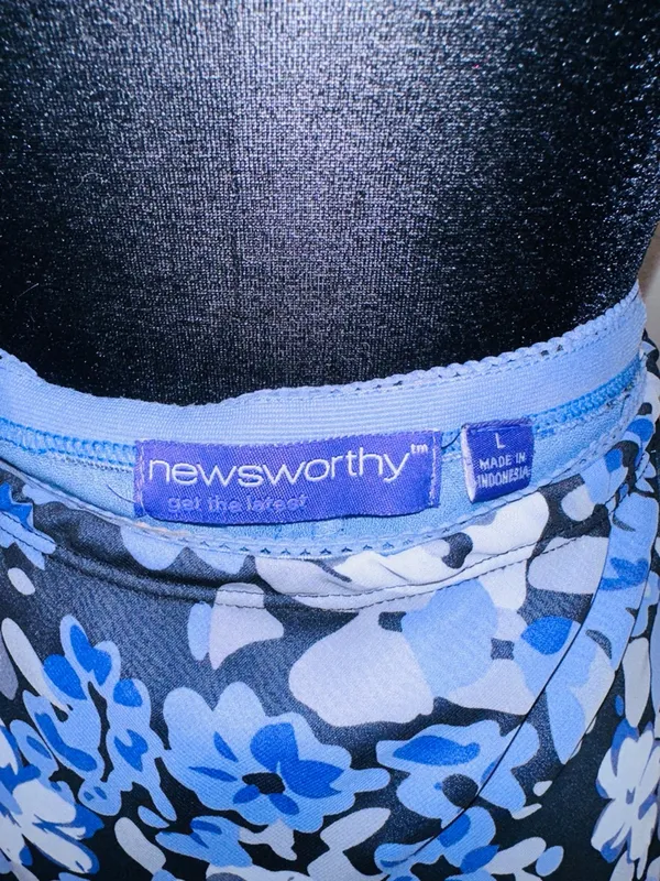 Women's Blue Floral Maxi Skirt - Flowing Print Skirt - Image 5