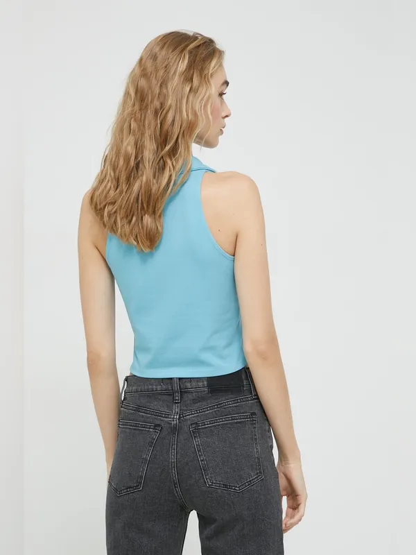 Abercrombie & Fitch Essential Polo Tank - Pool Blue - S - Image 5