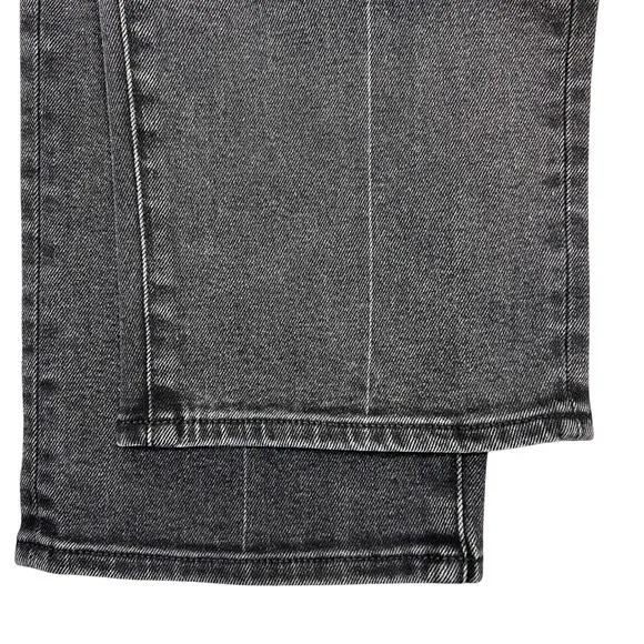 Pistola Cassie Crop Straight Jeans 27" Black Box Super High Rise Creased Denim‎ - Image 8