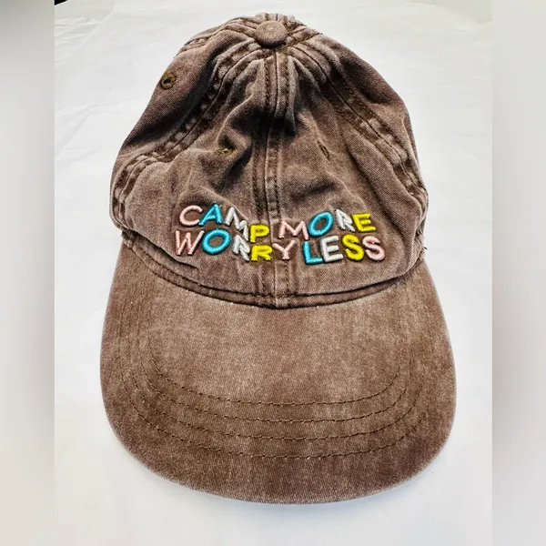 Brown Embroidered Cap - Image 8
