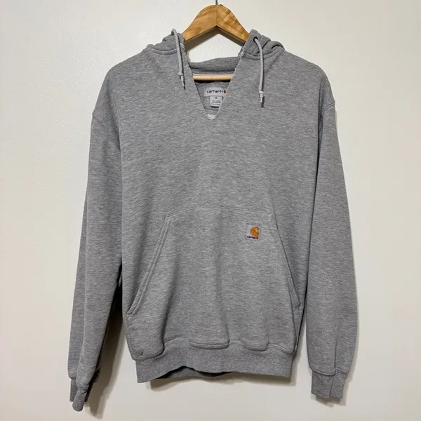Carhartt Gray Hoodie Size Small Oversized Distressed Women’s - Image 7