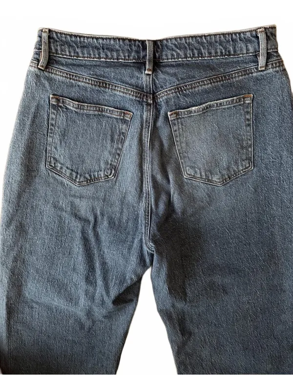 LOFT Women's The Curvy 90's Straight Denim Jeans Size 10 Distressed Grunge Urban - Image 5