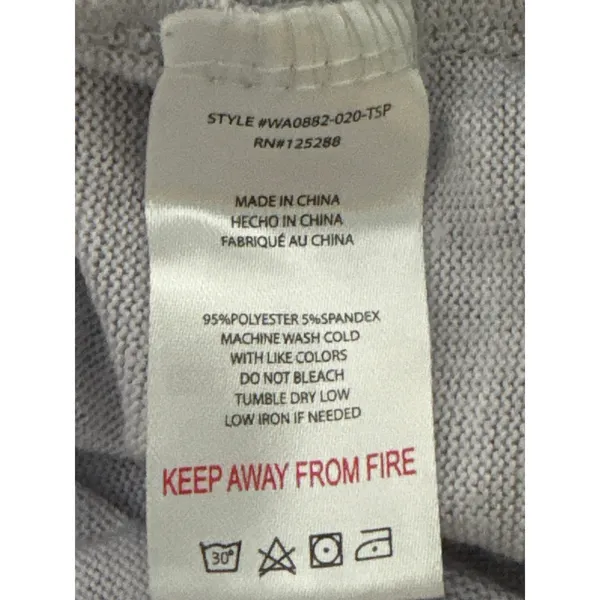 Tahari Womens M Pajama Set Gray White Stripe Button Front Top Pants 2 Piece - Image 10