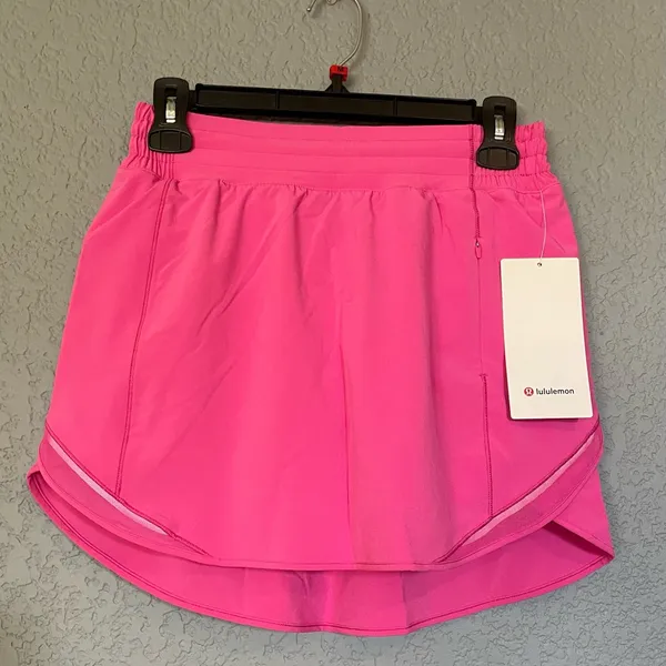 NWT Lululemon Hotty Hot HR Sonic Pink Skirt Size 12 Shorts Underneath - Image 7