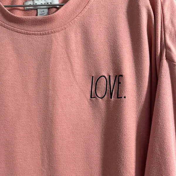 Rae Dunn Pink 'Love' Sweater - Image 2