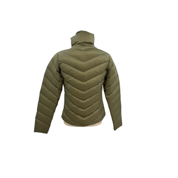 Patagonia Prow Jacket Olive Green Down Puffer Coat Womens Zip‎ Warm Small - Image 9