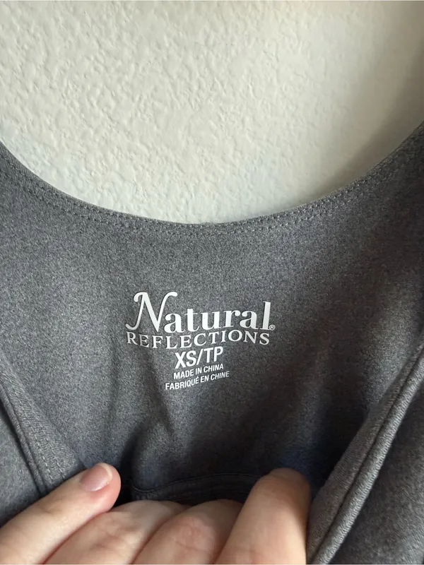 Natural Reflections Women's Active Dress Built In Bra Shorts Gray Size XS - Image 6