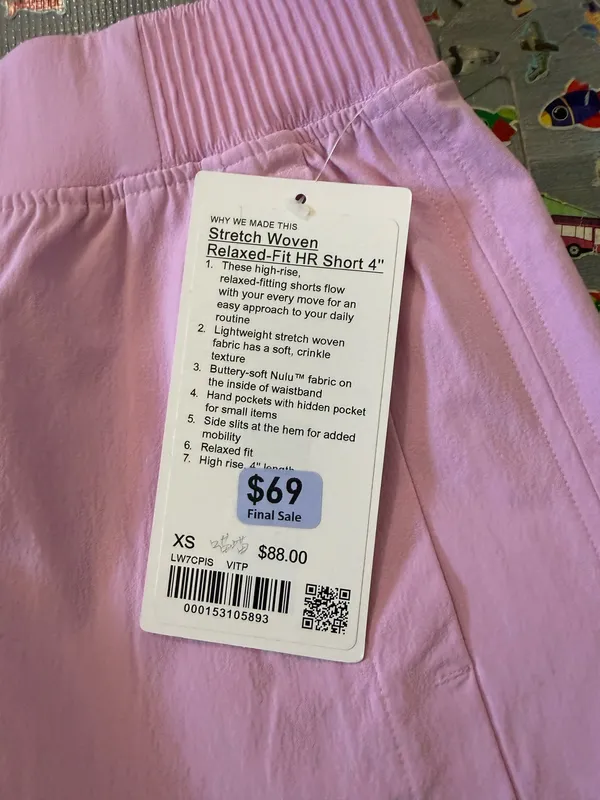 Lululemon women’s stretch woven relaxed fit hr Shorts 4” - Image 2