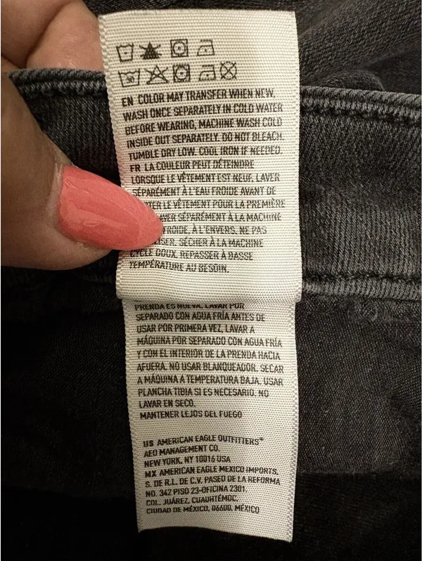 American Eagle Size 18 Regular Black Denim Jeans - Image 9