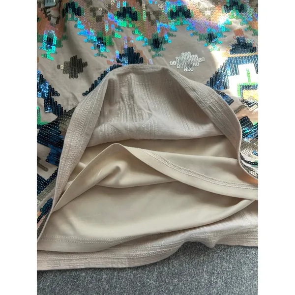 Express Pastel Sequin Skirt EUC - Image 6