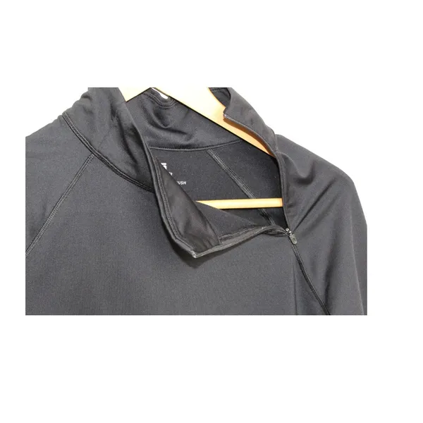 GapFit Women's Sz M Winterbrush Black Long Sleeve with Mock Zip Neck‎ - Image 3