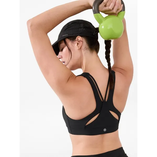 New Athleta S Flex Spacer Tipped Bra Black Small A-C - Image 5