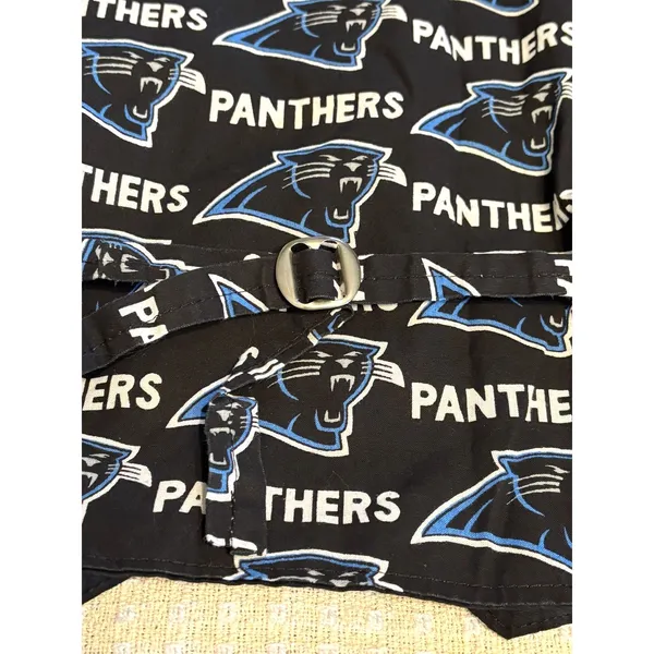 Carolina Panthers Vest Women Size M/L Black NFL Football Button Front - Image 5
