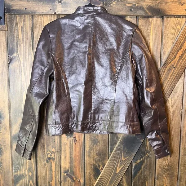 Leather‎ King Leather Jacket Brown Size XL - Image 2