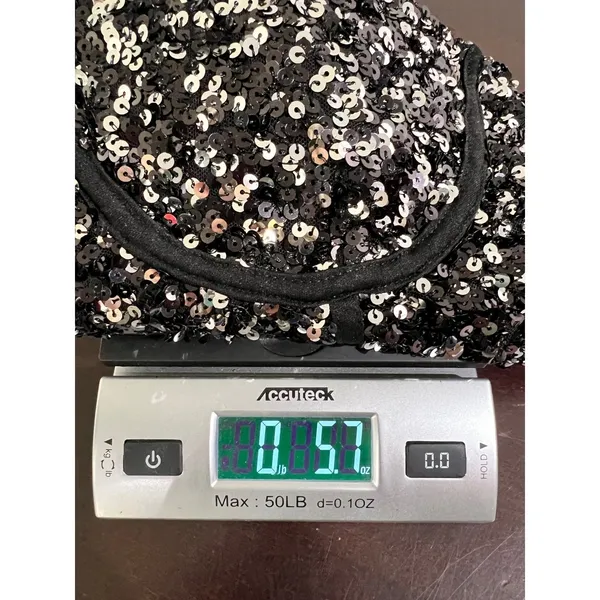 Sequin Corset Bustier Top Underwire Adjustable Straps Black Silver M Size M - Image 14