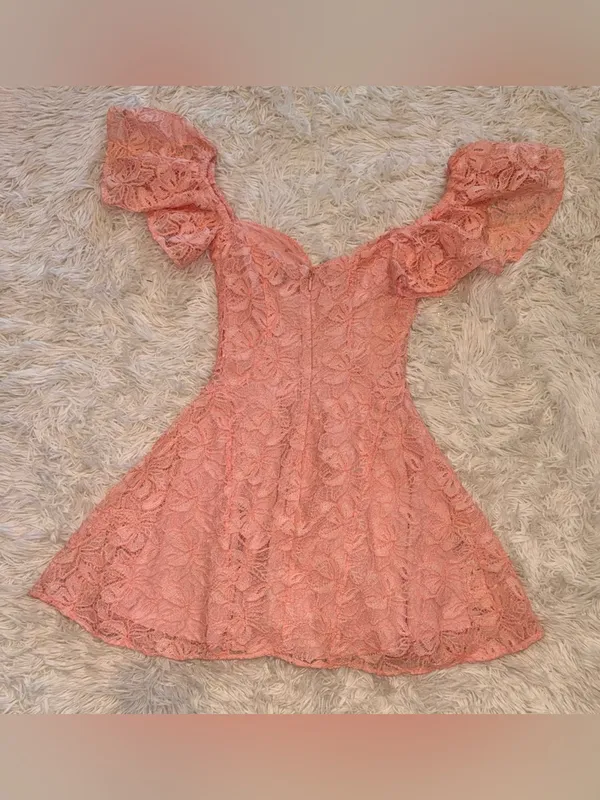 NEW House of cb VERITY Perfectly Pink Floral Lace Mini Dress sz XS - Image 9