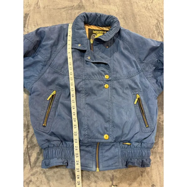 Descente Ski Jacket Womens Blue Vintage Insulated Bomber D7-9658 Size 10 - Image 7