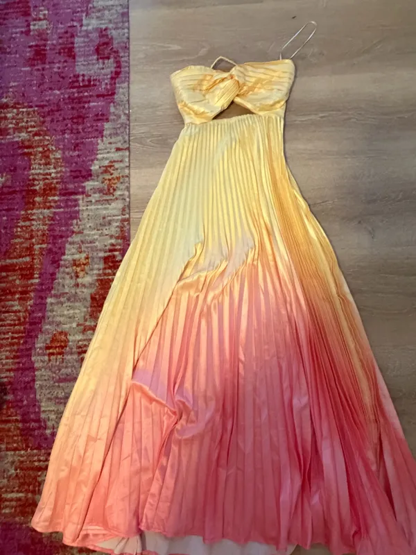 hello molly yellow pink ombré maxi dress - Image 3