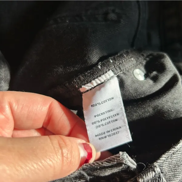 Princess‎ Polly Black Cross Waist Raw Hem Denim Jeans Size 4 - Image 7