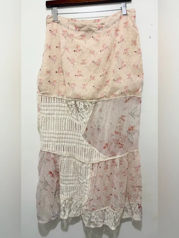 Free People Daniella Lace Maxi Skirt Large - Image 3