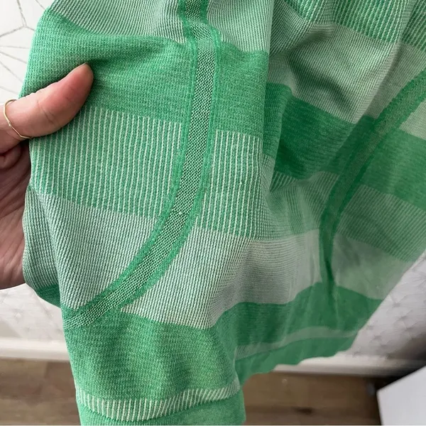 Lululemon Swiftly Tech Racerback Green Stripe - Image 2
