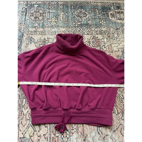 Sweaty Betty Melody Luxe Fleece Sweatshirt in Amaranth Pink Size Small 6 - Image 10