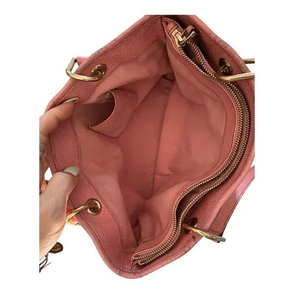 Gucci Vintage GG Canvas Tote Bag 120837 Pink Leather Gold Hardware Entrupy Auth - Image 6
