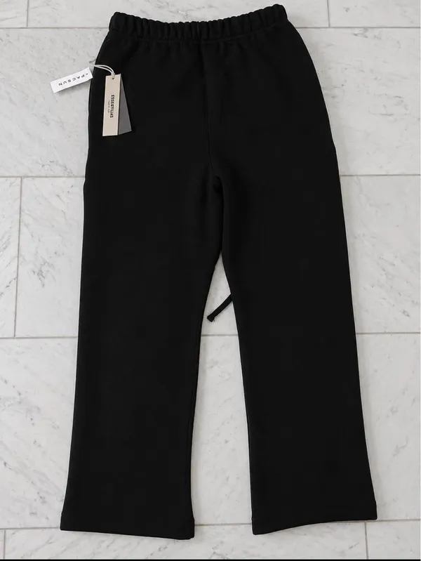 Fear of God Essentials X small new black uncuffed sweatpants - Image 3