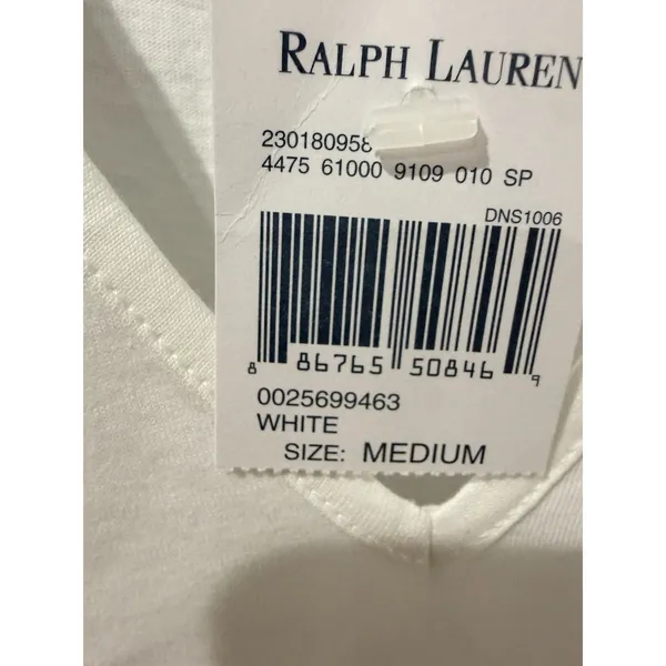 NWT Lauren Ralph Lauren White Short Sleeve Sz M T-Shirt Top Shoulder Cinching U - Image 5