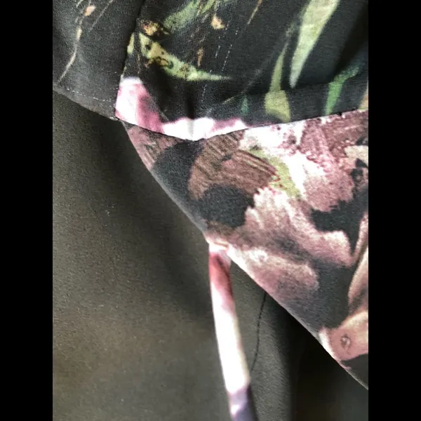 Fame and Partners Dress Floral Strappy Fit & Flare Strappy Purple Black Green - Image 16