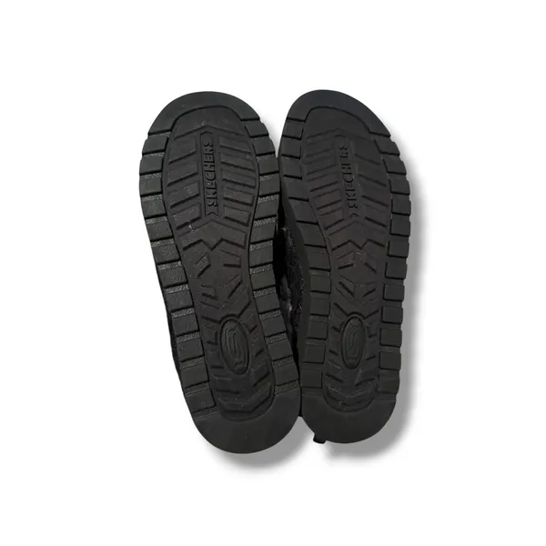 Skechers‎ BOBS Keepsakes Slippers Womens 7 Black Cable Knit Faux Fur Memory Foam - Image 7