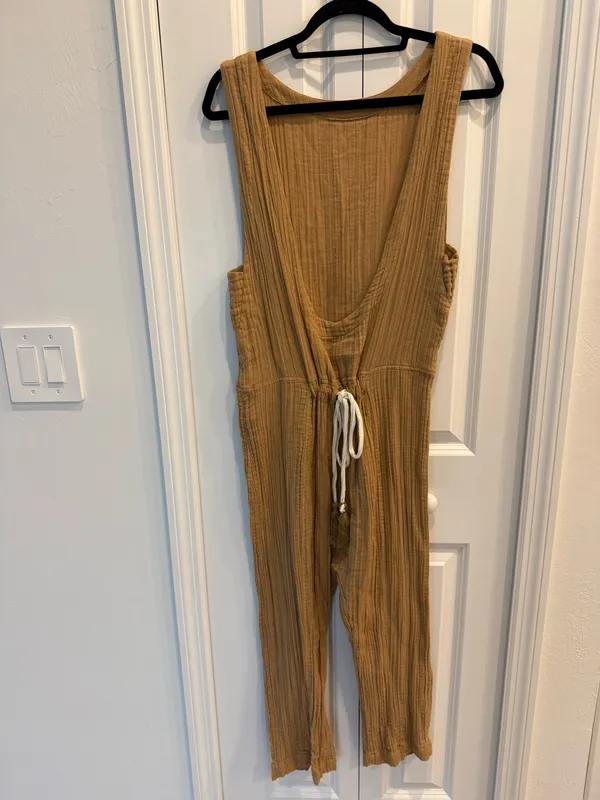 Free People Slouchy Cotton Gauze Jumpsuit - Image 3