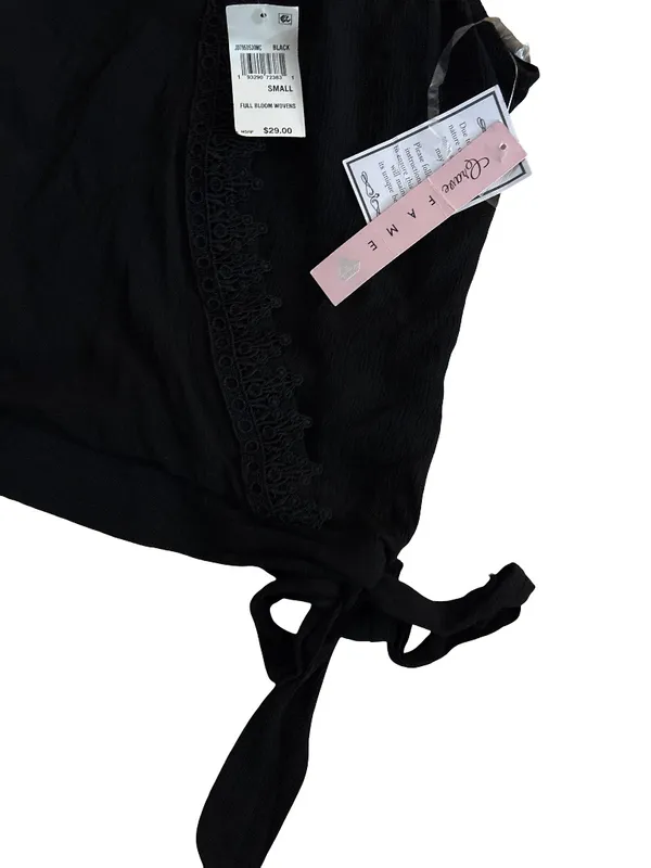Crave Fame Black Lace Trim Wrap Camisole - Image 4