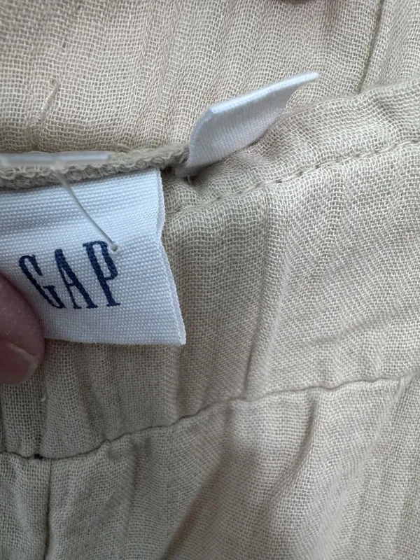 GAP Casual Beige Wide-Leg Pants 💯 COTTON - Image 5