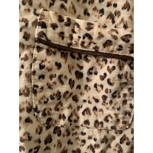 Meg & Lilly Women's Leopard Print 2pc Pajama Pant Set Top & Pants Size Large - Image 3