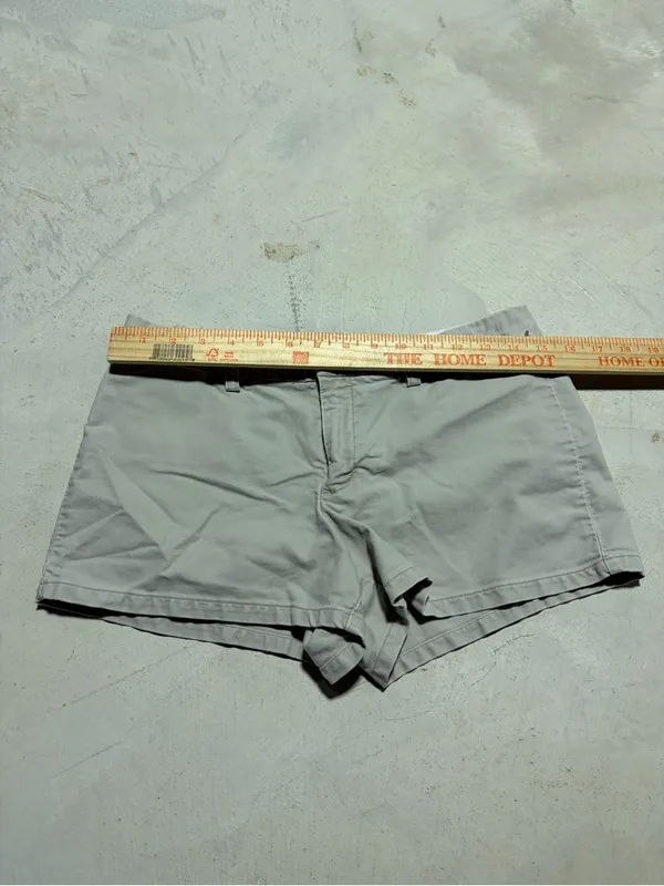 American Eagle y2k mini micro shorts tan khaki 6 - Image 2