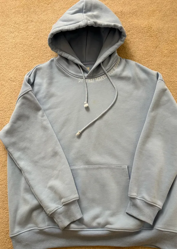 Sun-kissed Coconut Blue Hoodie Do What Makes You Happy Hoodie - Image 2