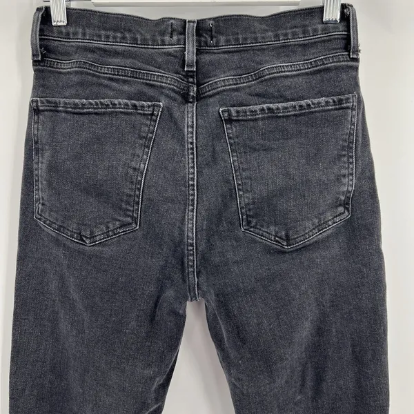 AGOLDE Nico High Rise Slim Button Fly Jeans Black Stretch A093D‎ Women’s Size 27 - Image 8