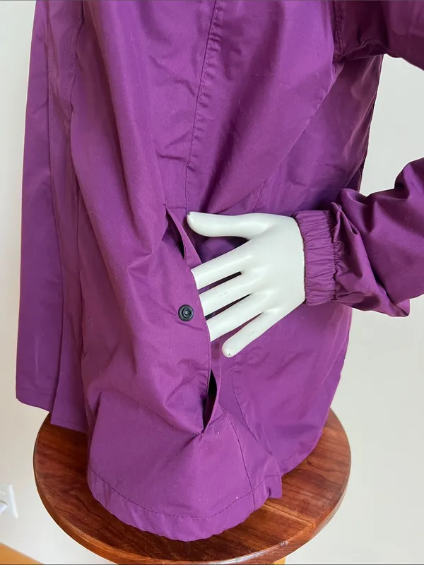armadillo Hooded Rain Jacket womens purple wind jacket medium - Image 4