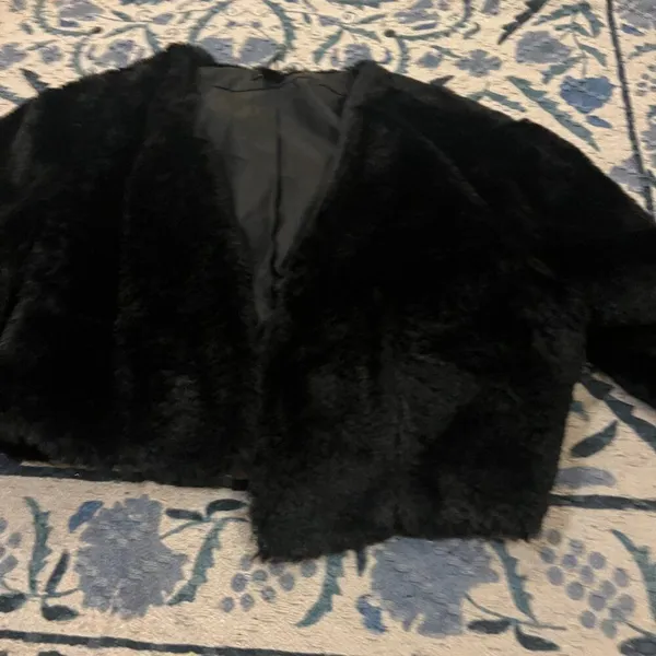 SLNY black fuzzy cardigan‎ L - Image 5