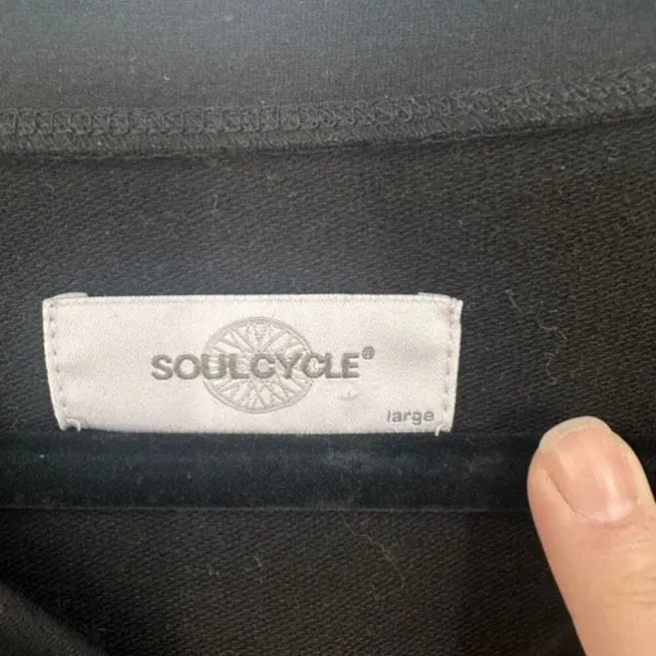 SoulCycle West End Washington DC Large Black‎ Spellout Pullover Sweatshirt - Image 2