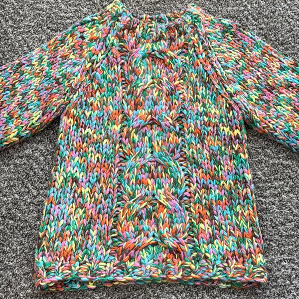 Handmade Colorful Knit Sweater - Image 3