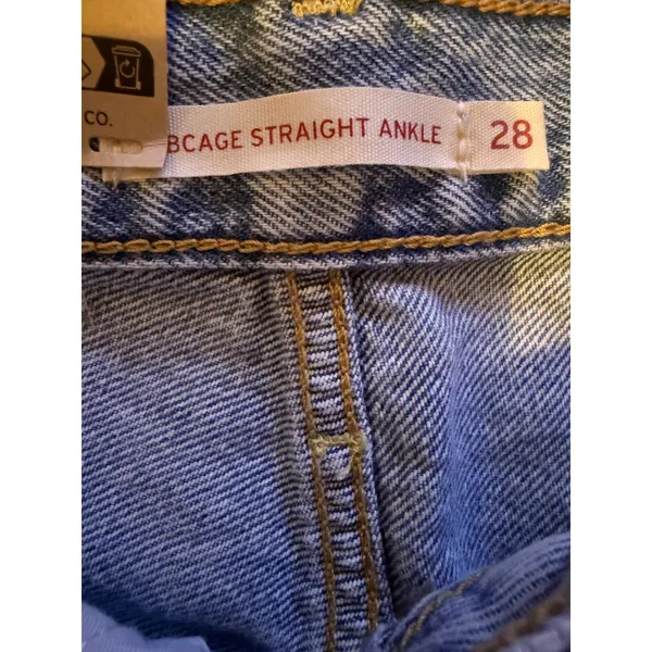 Levis NWT Ribcage Straight Ankle Jeans‎ Women's 28x27 High Rise Distressed - Image 5