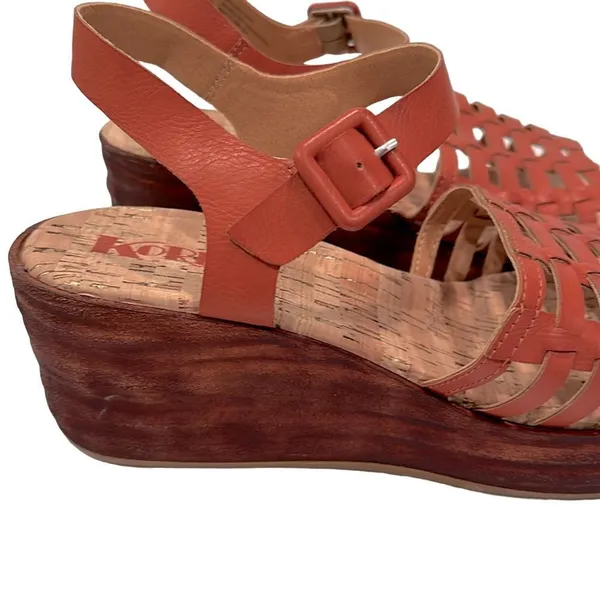 KORKS‎ Marley Faux Leather Sandal Women's 11 Orange Upper Cushioned Cork NWOT - Image 8