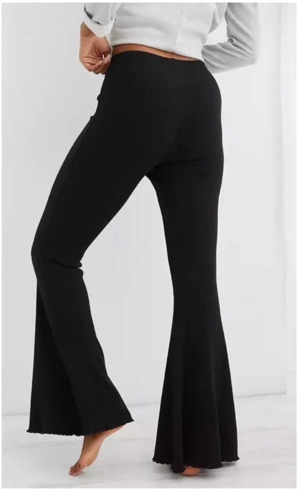 Aerie Kick-It Ribbed High-Waisted Super Flare Pants - Image 6